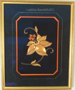 Hanabishi - Broderie traditionnelle japonaise à Nantes - Phase 4 "Kara-hana flower"